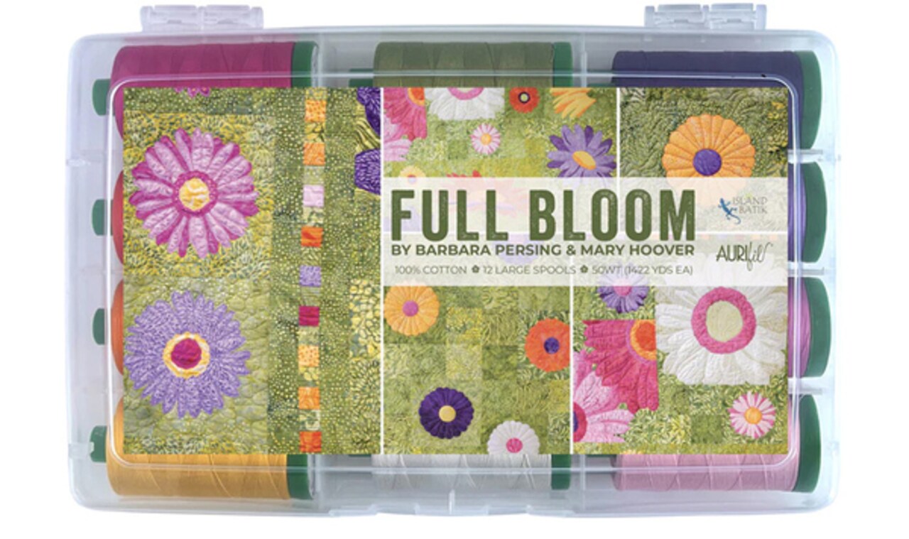 Aurifil Full Bloom Thread Set by Barbara Persing | (12 40wt Cotton Large Spools.)